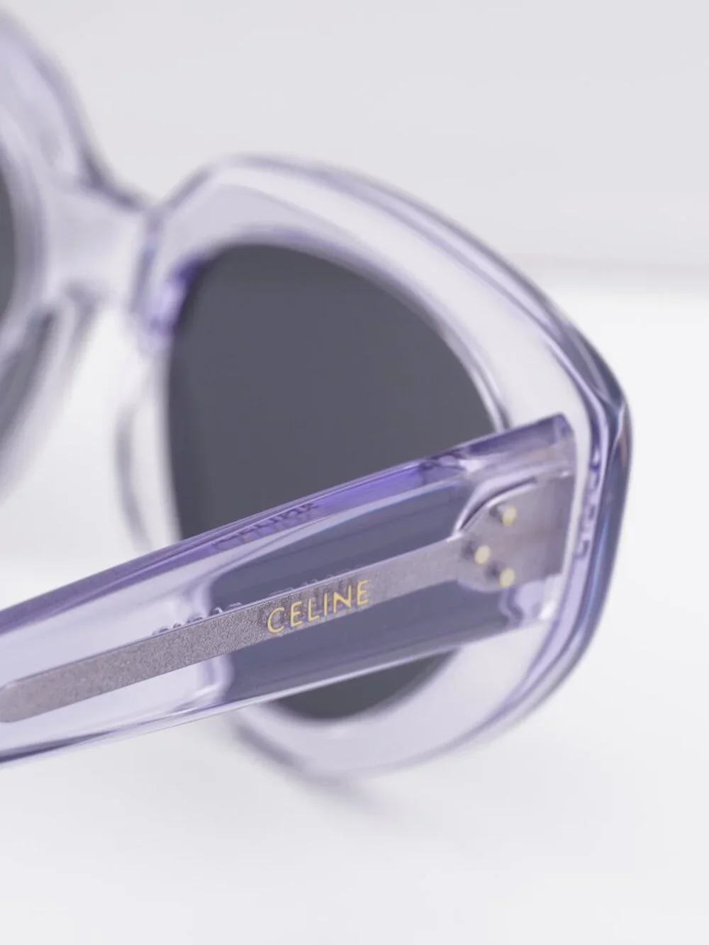 Celine CL40286I 78A Cat Eye Sunglasses - Shiny Lilac / Smoke